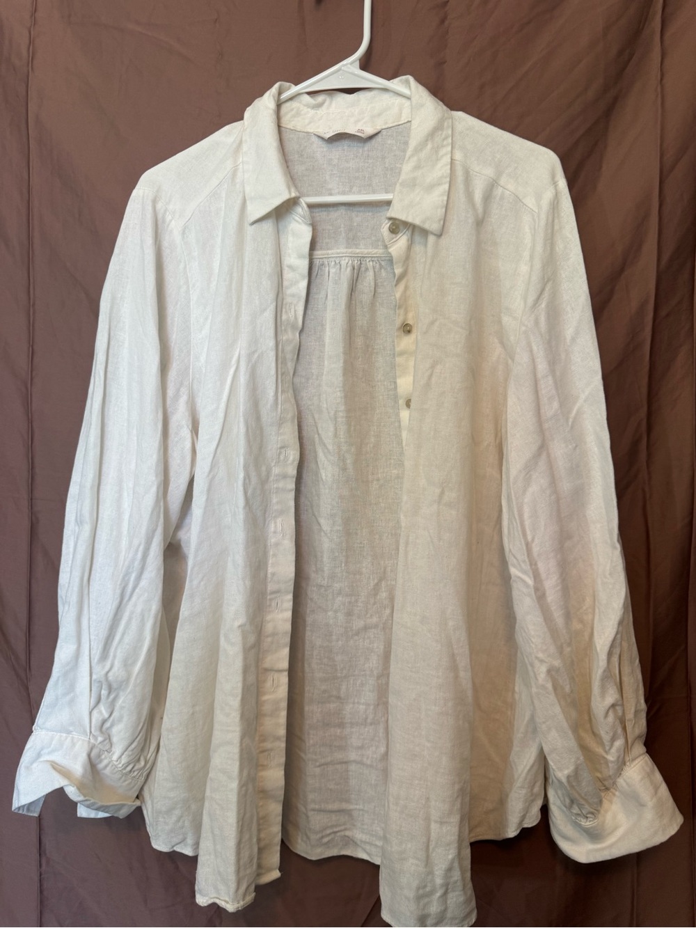 LC Lauren Conrad White Button-Front Women's Shirt